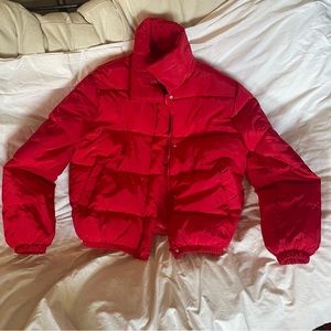 Womens/Girls red puffer jacket